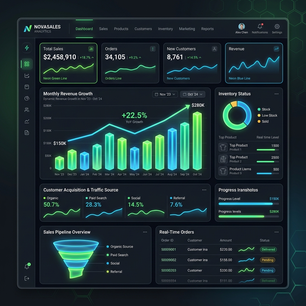 E-commerce Dashboard Mockup